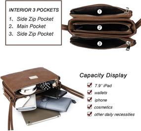 img 1 attached to 👜 Adjustable Leather Crossbody Shoulder Handbags & Wallets for Women in Crossbody Bags