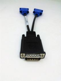 img 1 attached to Dell DMS-59 to VGA Splitter: Enhance Dual Monitor Setups with VGA Adapter Y Cable Cord