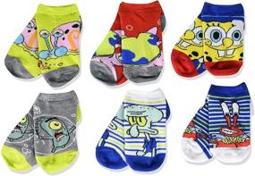 img 3 attached to Fun Nickelodeon Boys Spongebob Squarepants No Show Socks for Active Kids!
