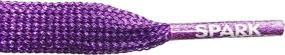 img 1 attached to 🎀 Purple Spark Derby Laces for Shoes, Skates, Boots, Roller Derby, Hockey, and Ice Skates