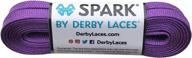 🎀 purple spark derby laces for shoes, skates, boots, roller derby, hockey, and ice skates logo