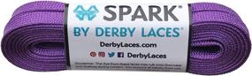 img 4 attached to 🎀 Purple Spark Derby Laces for Shoes, Skates, Boots, Roller Derby, Hockey, and Ice Skates