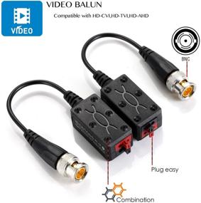 img 1 attached to 📹 Upgraded VIMVIP 4 Pairs Mini CCTV BNC HD-CVI/TVI/AHD Passive Video Balun Transceiver with Split Joint