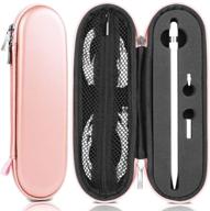 🌹 titacute rose gold carrying case for apple pencil 2 - hard foam pencil holder with dual zipper, shockproof protective ipencil case for ipad pro, apple pen tip cap, charger cable, and adapter - 2nd gen compatible logo