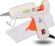 🔥 20w hot glue gun with 30 glue sticks - fast heating for diy small craft projects, home repairs - white logo