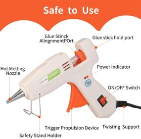 img 3 attached to 🔥 20W Hot Glue Gun with 30 Glue Sticks - Fast Heating for DIY Small Craft Projects, Home Repairs - White