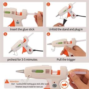img 1 attached to 🔥 20W Hot Glue Gun with 30 Glue Sticks - Fast Heating for DIY Small Craft Projects, Home Repairs - White