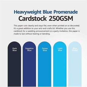 img 3 attached to 🔵 Blue Cardstock Thick Paper: 50 Sheets, 8.5 x 11, Heavyweight 92lb Cover Card Stock for Crafts and DIY Cards Making