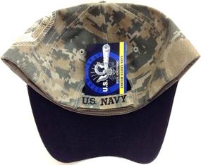 img 1 attached to 🧢 Digital Camouflage Hat Cap for the United States Navy - Text United States Navy