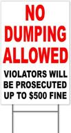 💩 no dumping signs: prosecution for violators logo