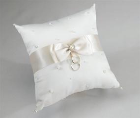 img 1 attached to 💍 Lillian Rose Ivory Classic Satin Pearl Wedding Ring Pillow: Elegant and Timeless (1 Count)