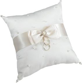 img 2 attached to 💍 Lillian Rose Ivory Classic Satin Pearl Wedding Ring Pillow: Elegant and Timeless (1 Count)
