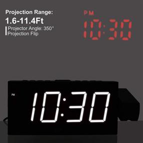 img 3 attached to ⏰ Mesqool Bedroom Projection Alarm Clock