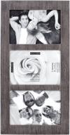 🖼️ malden international designs distressed wood collage picture frame, 3 options, 3-4x6, rough gray 3-op. 4x6 ridge linear логотип