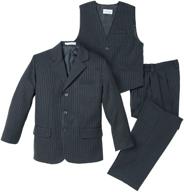 👔 spring notion big boys' pinstripe suit set, includes 3 pieces logo