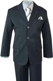 img 2 attached to 👔 Spring Notion Big Boys' Pinstripe Suit Set, Includes 3 Pieces