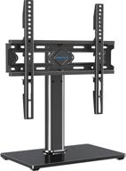 📺 universal swivel tv stand, height adjustable tv table stand for 27-55 inch tvs with tempered glass base, holds up to 88lbs, max vesa 400x400mm (model: mu0036) logo