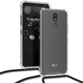 img 1 attached to 📱 kwmobile Clear TPU Crossbody Case with Lanyard Strap for LG K40 - Transparent Phone Cover