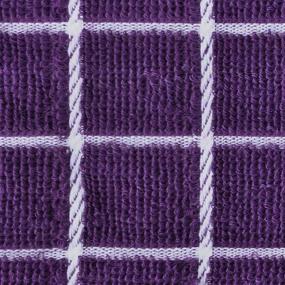 img 3 attached to 🍆 DII Cotton Terry Kitchen Bar Towels, 16 x 26", Set of 4, Eggplant Check Pattern, Machine Washable and Highly Absorbent Dish Towels