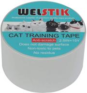 🛋️ efficient welstik pet couch protector - ultimate training tape for pet claw protection on furniture, couch, door, carpet - clear 2.5 inches x 15 yards logo