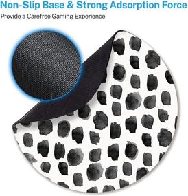 img 1 attached to 🖱️ Britimes Round Mouse Pad: Premium-Textured Polka Dot Print Mat for Productive Work and Gaming