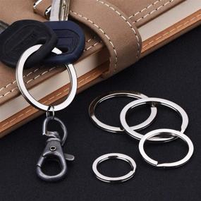 img 1 attached to 🔑 KINGFOREST 100PCS Flat Key Rings 1 Inch: Metal Split Keychain Rings for Home, Car, and Office Keys