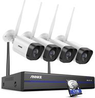 📷 annke ws200 8ch wireless security camera system - 1tb hdd, (4) 1080p outdoor wifi ip cameras, alexa compatible, cloud storage support, 100ft night vision, remote access & motion alerts logo