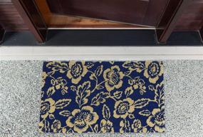 img 3 attached to 🌸 DII Floral Design Collection Natural Coir Doormat, 18x30", Blue Peonies: Enhance Your Entryway with Charming Floral Elegance