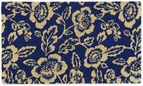 img 4 attached to 🌸 DII Floral Design Collection Natural Coir Doormat, 18x30", Blue Peonies: Enhance Your Entryway with Charming Floral Elegance