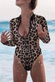 img 3 attached to Happy Sailed Leopard Swimsuit Swimwear Women's Clothing in Swimsuits & Cover Ups