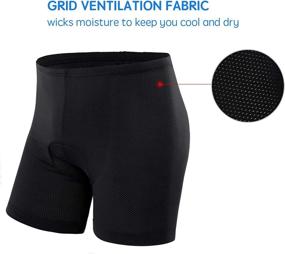 img 2 attached to Ohuhu Men's 3D Padded Cycling Shorts for Bicycles - Black