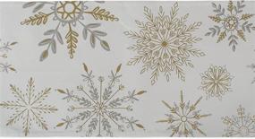 img 3 attached to 🎅 DII Holiday Table Runner: Add Sparkle with Metallic Snowflakes, 14x72 Inches