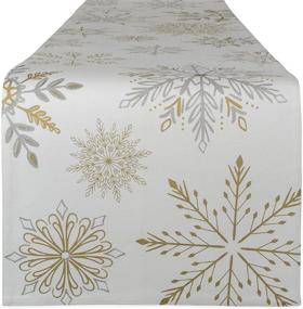 img 4 attached to 🎅 DII Holiday Table Runner: Add Sparkle with Metallic Snowflakes, 14x72 Inches