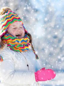 img 3 attached to 🧤 Colorful Unisex Winter Mittens: Perfect Cold Weather Accessories for Children, Girls Included