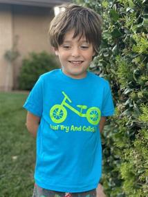 img 2 attached to 🚲 ZippyRooz Balance Bike Tee Shirt for Boys & Girls, Toddler & Little Kids - Catch Me if You Can!