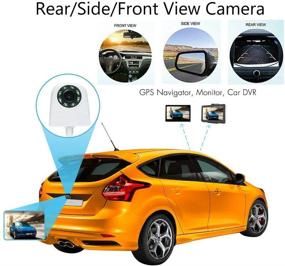 img 2 attached to Sunsweet Vehicle Backup Camera Reverse Car Rear View Backup CCD Camera With 8 LEDs Night Vision Waterproof Wide Angle Universal Front/Side/Rear Parking Camera (White)