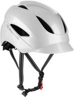 🚲 sunrimoon adult bike helmets with rechargeable usb light - adjustable size 22.44-24.41 inches - ideal for urban commute and bicycle cycling logo