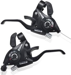 img 4 attached to 🚲 FOMTOR 3x7 Bike Shifters Set - 21 Speed Mountain Bike Shifters & Brake Lever - Shifter with Cables for Folding Bike, V-Brake (1 Pair)