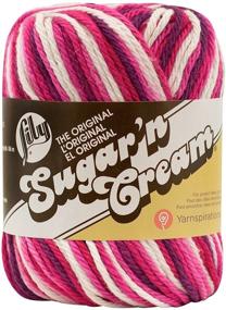 img 3 attached to 🧶 Assorted Lily Sugar'n Cream Yarn 100% Cotton Solids and Ombres (6-Pack) Medium #4 Worsted Bundle with 5 Lily Patterns