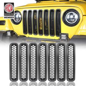 img 4 attached to 🚙 u-Box 7pcs TJ Grille Insert Clip-in Honeycomb Front Mesh Guard for 97-06 Jeep TJ Wrangler Sport, Rubicon, X, TJ Rubicon Unlimited, and TJ Wrangler Unlimited