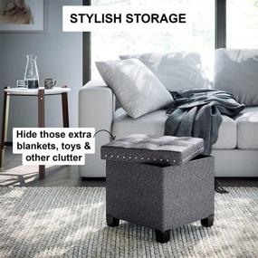 img 2 attached to Nathan James Foldable Storage Ottoman Furniture