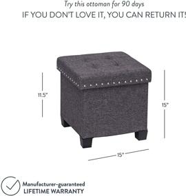 img 1 attached to Nathan James Foldable Storage Ottoman Furniture