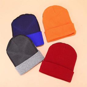 img 2 attached to 🧢 Jeremy Stone Professional Bboy Cap: Padded Headspin Beanies for Child and Adult Sizes, Knitted Cotton Spin Hat