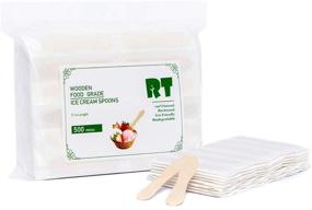 img 4 attached to 🍦 500-Piece RT-Disposable Wooden Ice Cream Spoon - Natural Birch - 3 Inches - Individual Packaging for Added Safety