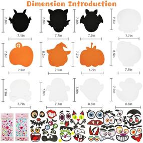 img 2 attached to 🎃 Halloween Pumpkin Decorating Craft Stickers: 16Pcs Assorted Set for Kids, Includes 12Pcs DIY Foam Pumpkins and 250Pcs Diamond Stickers for Halloween Crafts