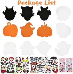 img 3 attached to 🎃 Halloween Pumpkin Decorating Craft Stickers: 16Pcs Assorted Set for Kids, Includes 12Pcs DIY Foam Pumpkins and 250Pcs Diamond Stickers for Halloween Crafts