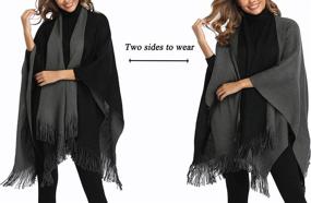 img 3 attached to Epsion Womens Cardigan Poncho Sweater Women's Accessories in Scarves & Wraps