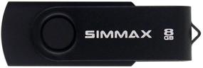 img 3 attached to 📀 SIMMAX 8ГБ флеш-накопители USB - Пакет из 5 штук, память USB 2.0 с поворотным дизайном - складные USB-накопители-ручки - пять смешанных цветов: черный, синий, зеленый, фиолетовый, красный (смешанный цвет 1)