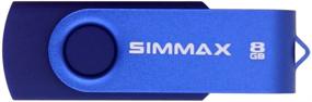 img 2 attached to 📀 SIMMAX 8ГБ флеш-накопители USB - Пакет из 5 штук, память USB 2.0 с поворотным дизайном - складные USB-накопители-ручки - пять смешанных цветов: черный, синий, зеленый, фиолетовый, красный (смешанный цвет 1)