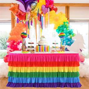 img 3 attached to 🎉 Colorful Rectangular Skirting Birthday Shower